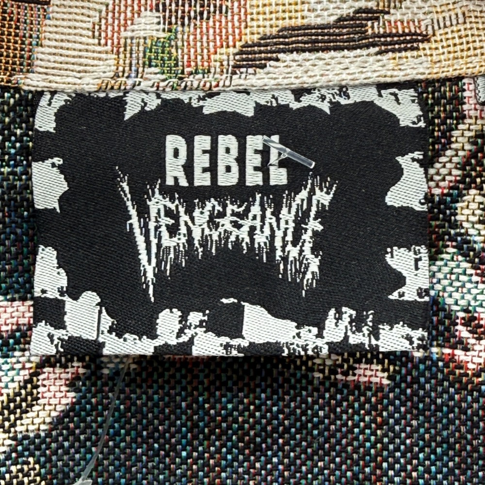Rebel Vengeance Tapestry Jacket Mens Large Camo Duck Print Button Up Shirt NWT - Picture 4 of 15